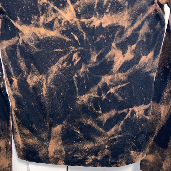 GAP Medium Black Bleach Dye Cowl Neck Long Sleeve Shirt Stretch - Picture 5 of 11